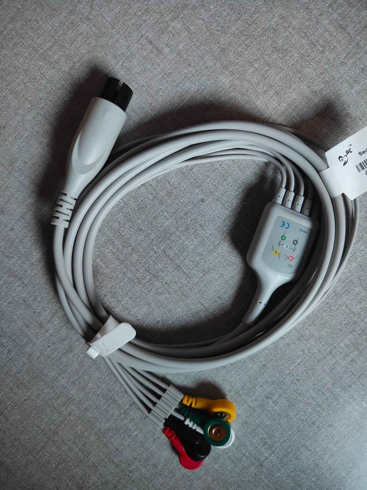 BPL 5 Lead Ecg Cable Button Type