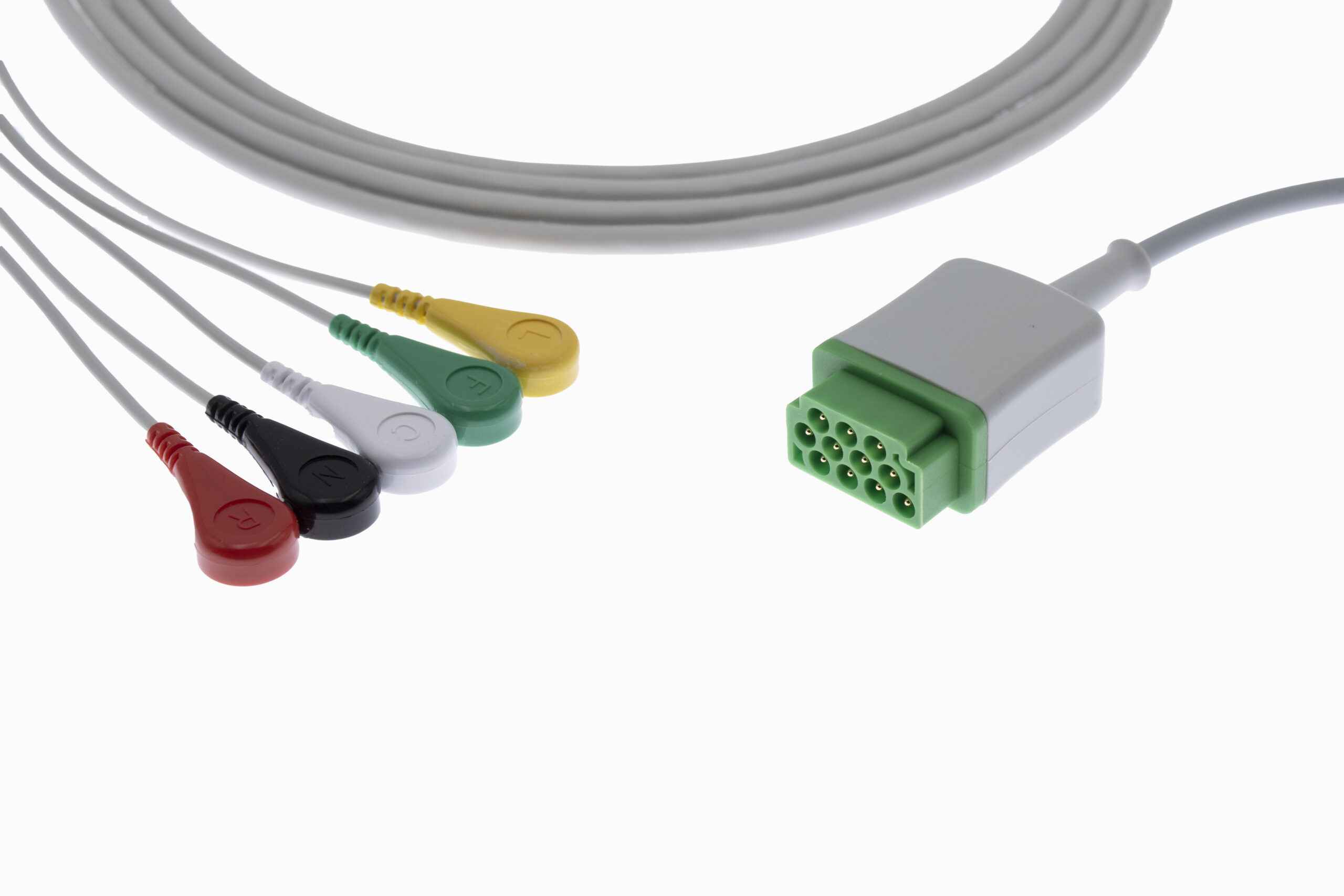 GE 11 pin 5 Lead Snap Type ECG Monitor Cable